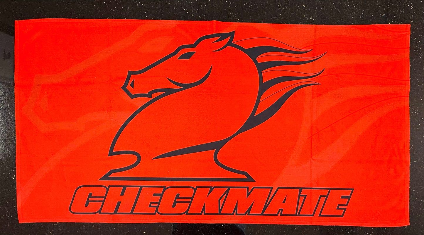 Red Beach Towel Checkmate 30x60